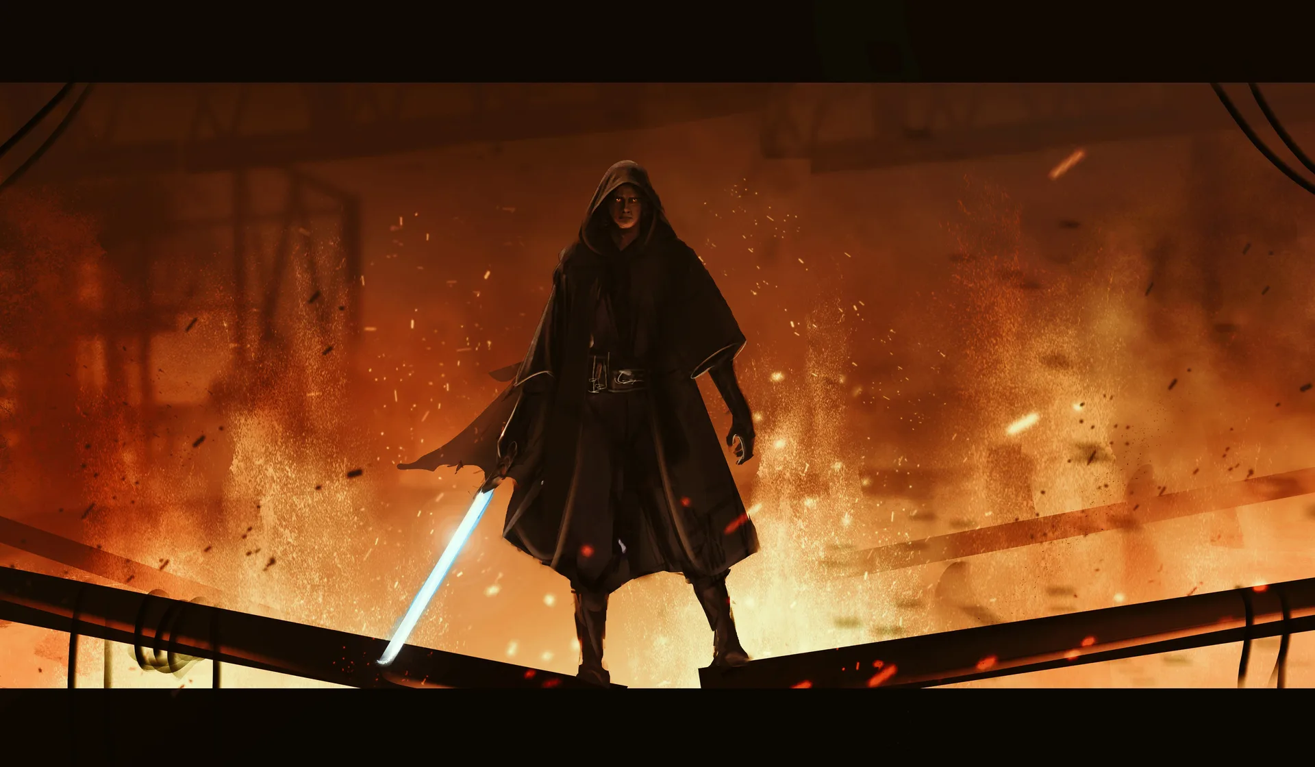 Star Wars · digital art · warm light · wide angle