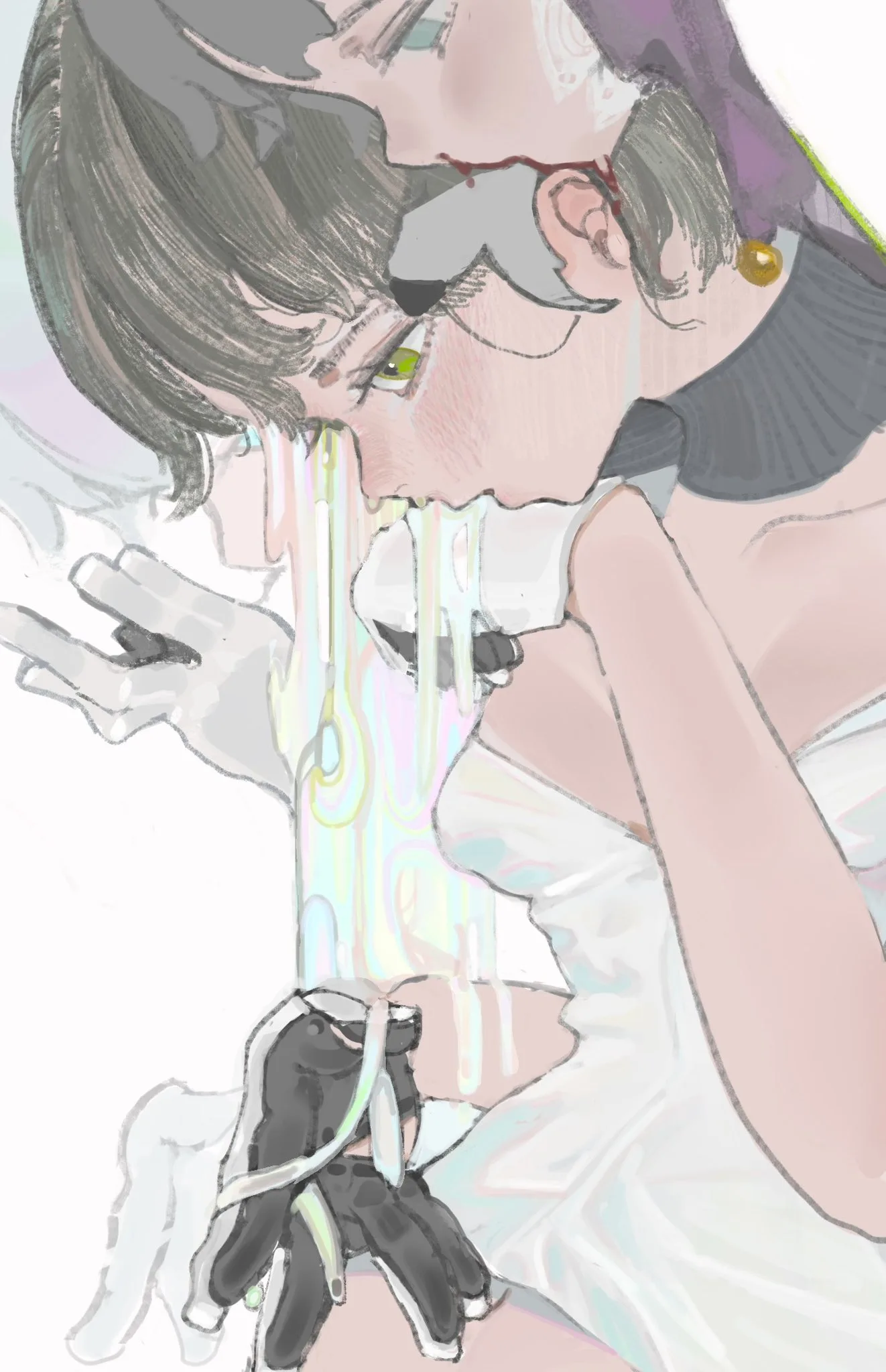 Kommi Ene · artwork · illustration · black hair