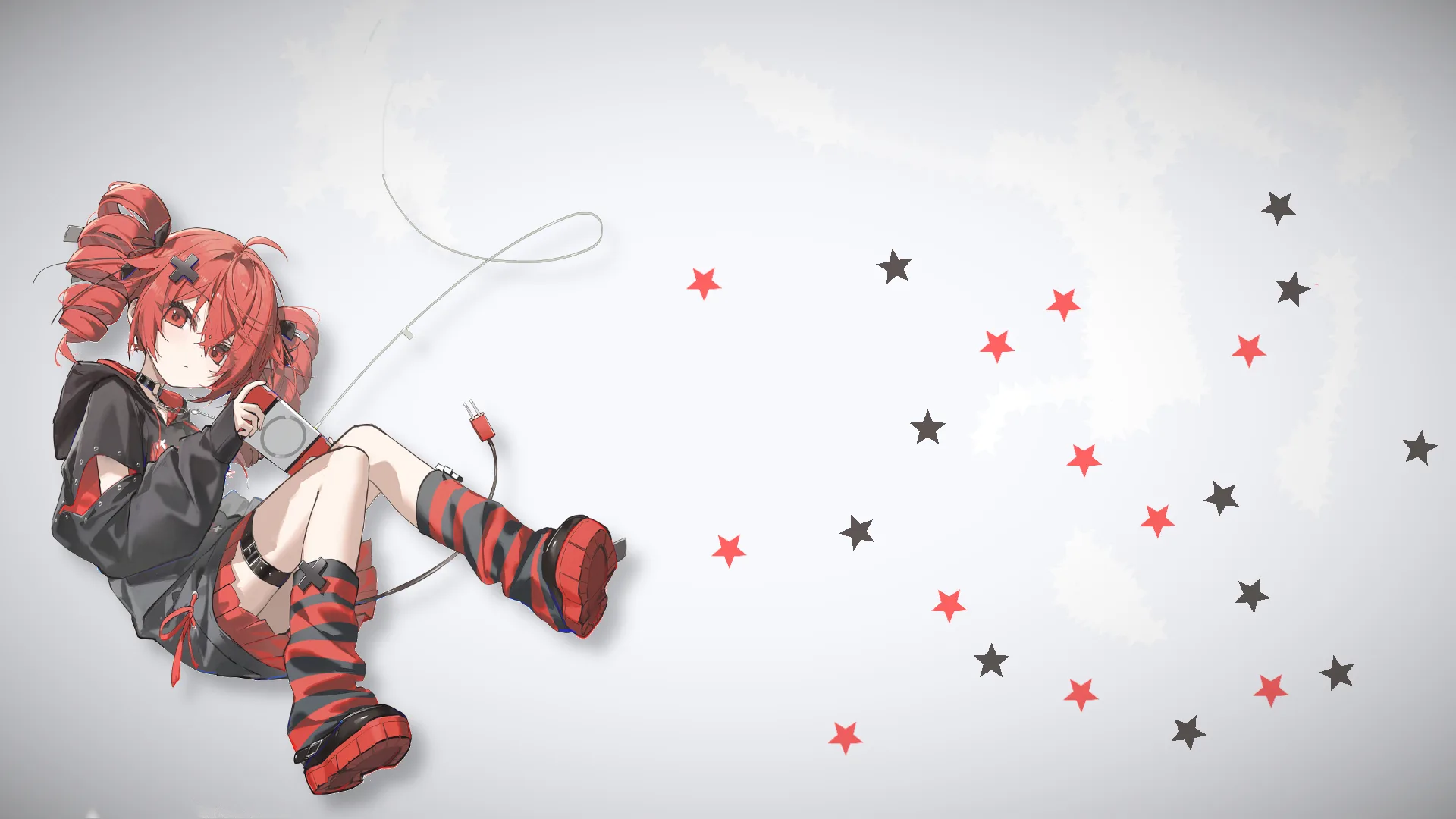 anime · Kasane Teto · red · simple background