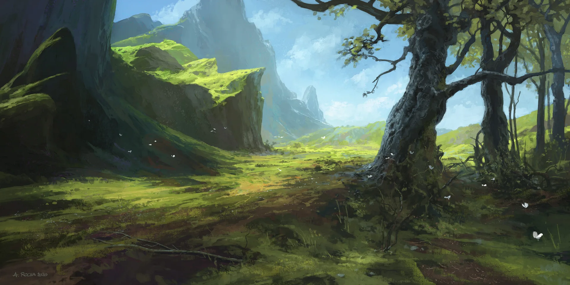 Andreas Rocha · ArtStation · sky · clouds