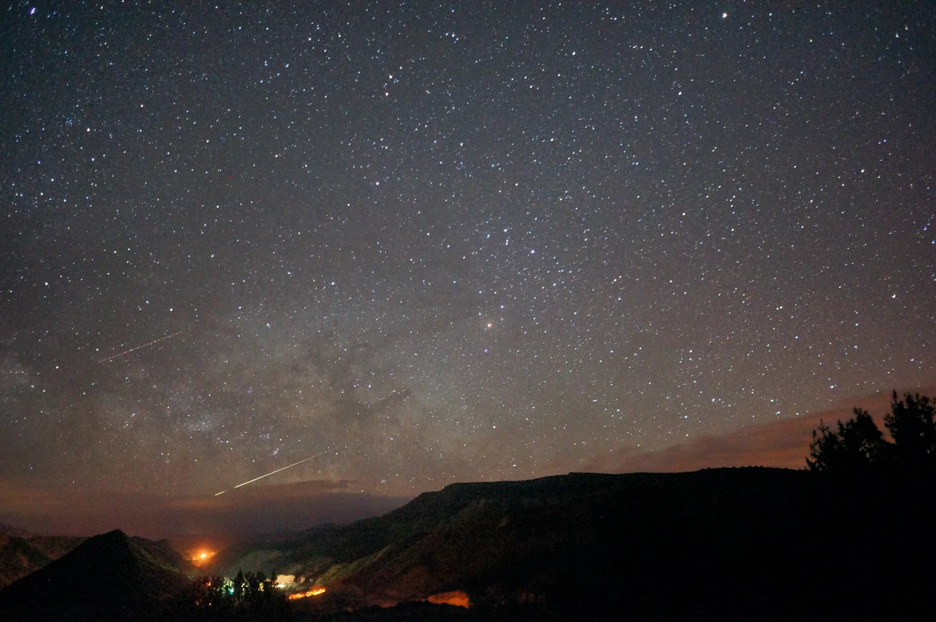 Meteor in Milky Way