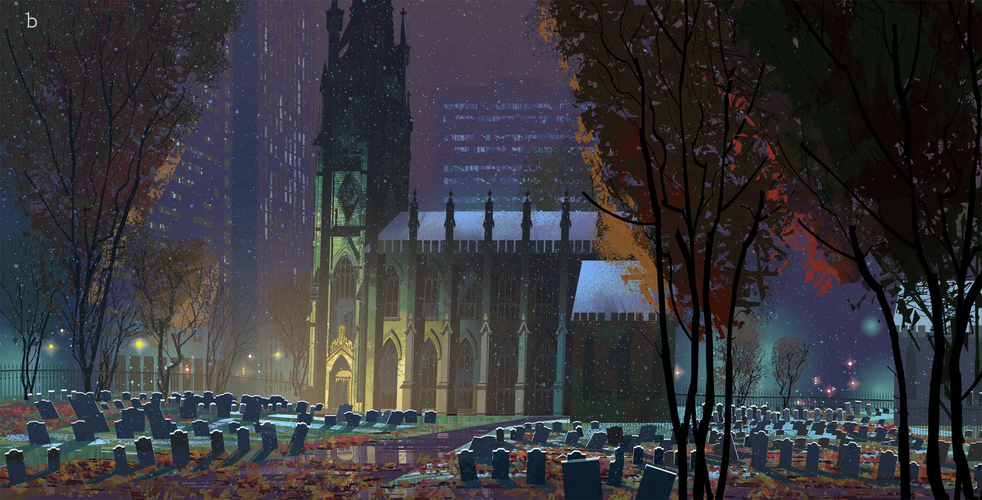 ArtStation · cemetery · church · grave
