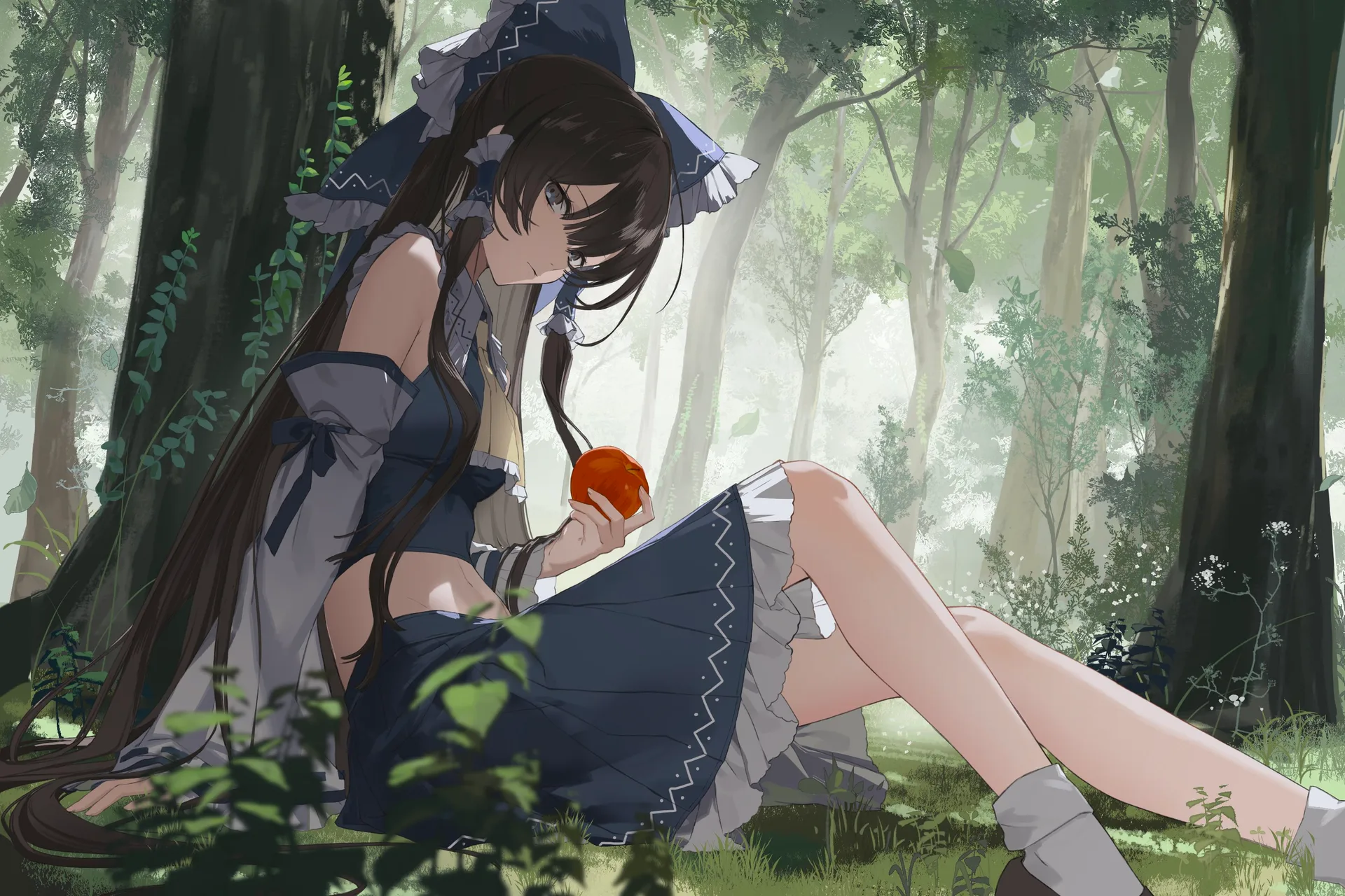 Touhou · Hakurei Reimu · anime girls · white socks