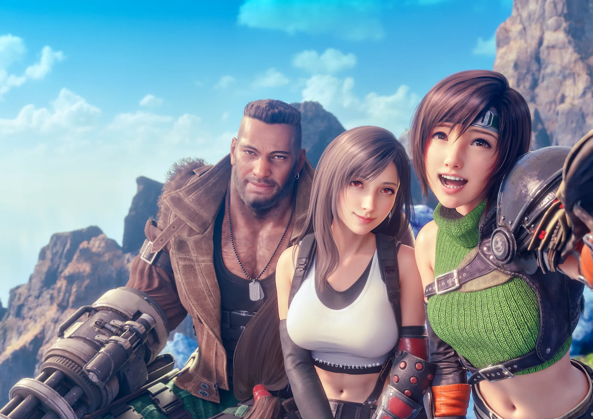 Barret Wallace · Yuffie Kisaragi · video games · video game boys