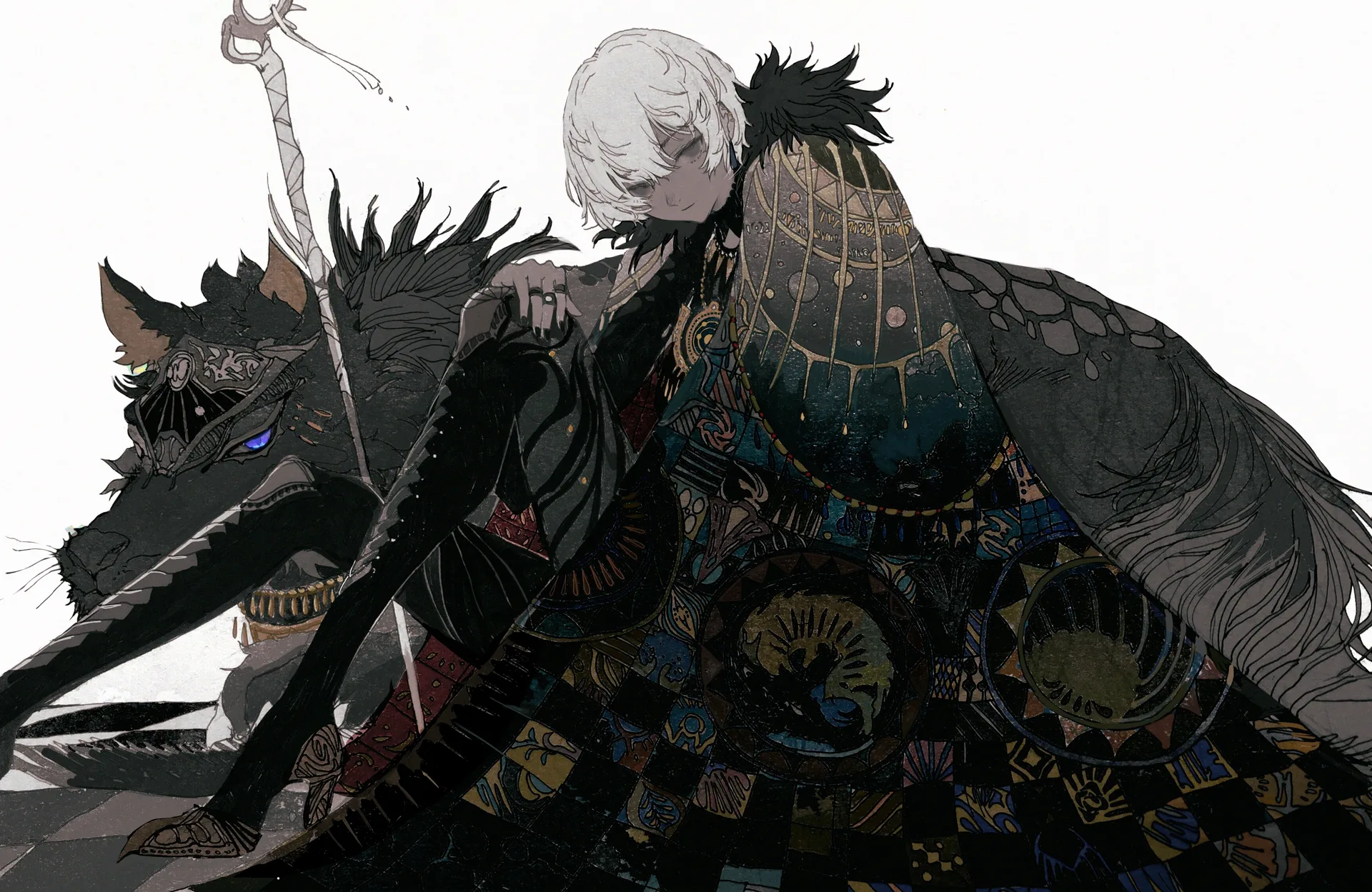MON (artist) · short hair · original characters · sitting