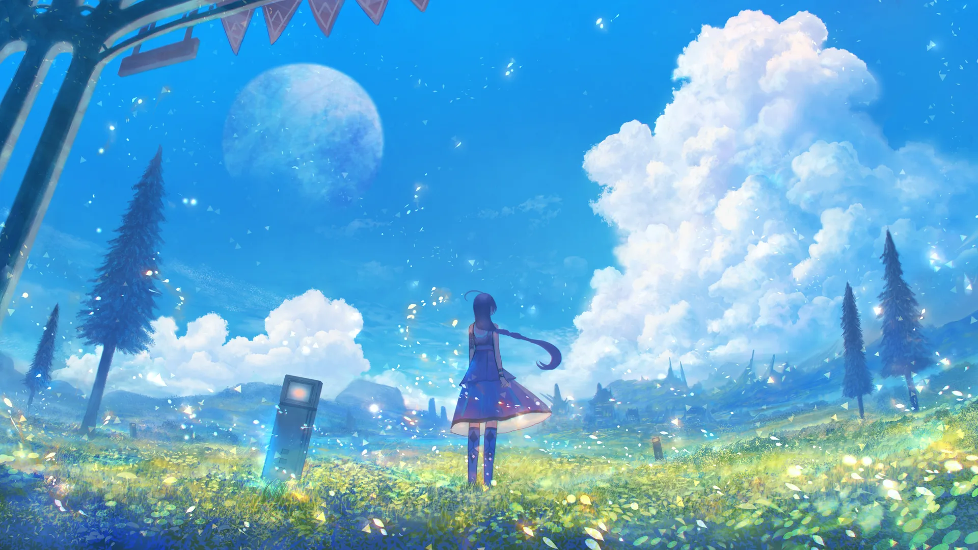 Bou Nin · anime girls · Pixiv · standing