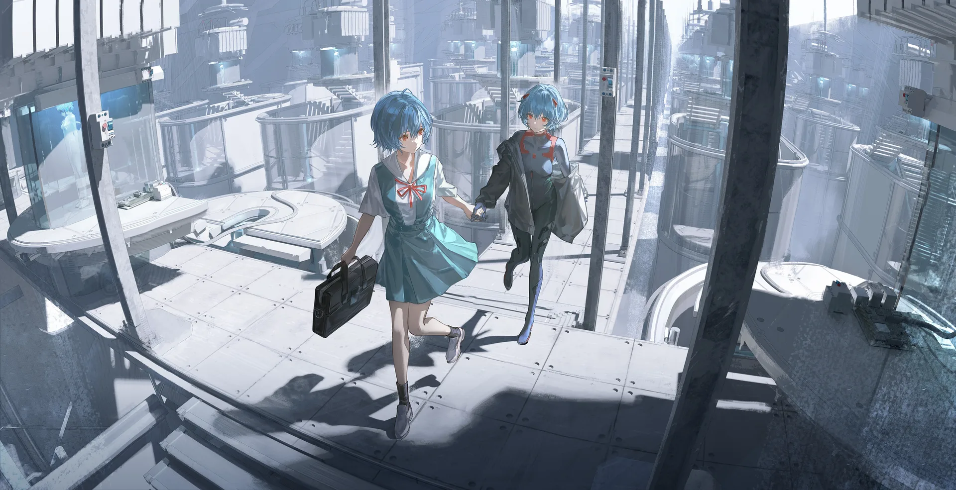 Joezunzun · Neon Genesis Evangelion · Ayanami Rei · anime girls