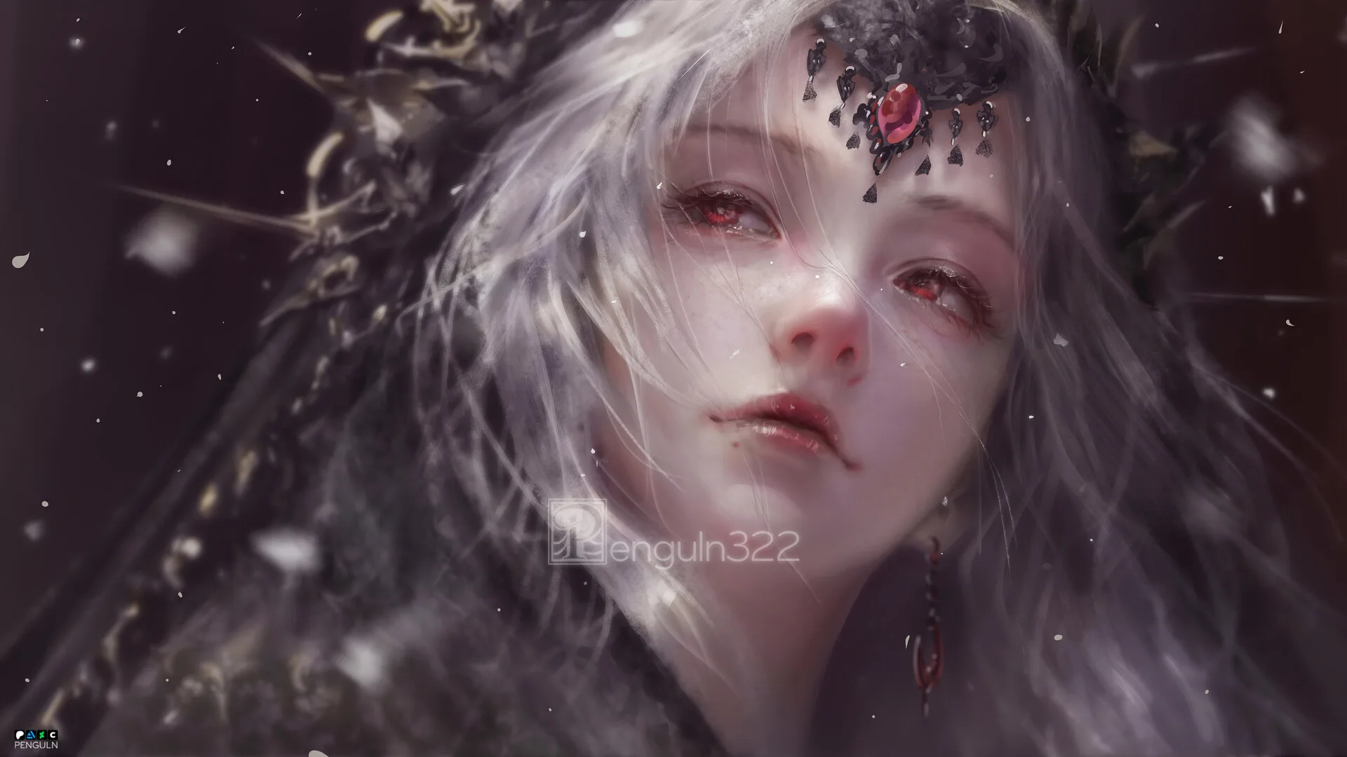 Penguln322 · ArtStation · women · gray hair