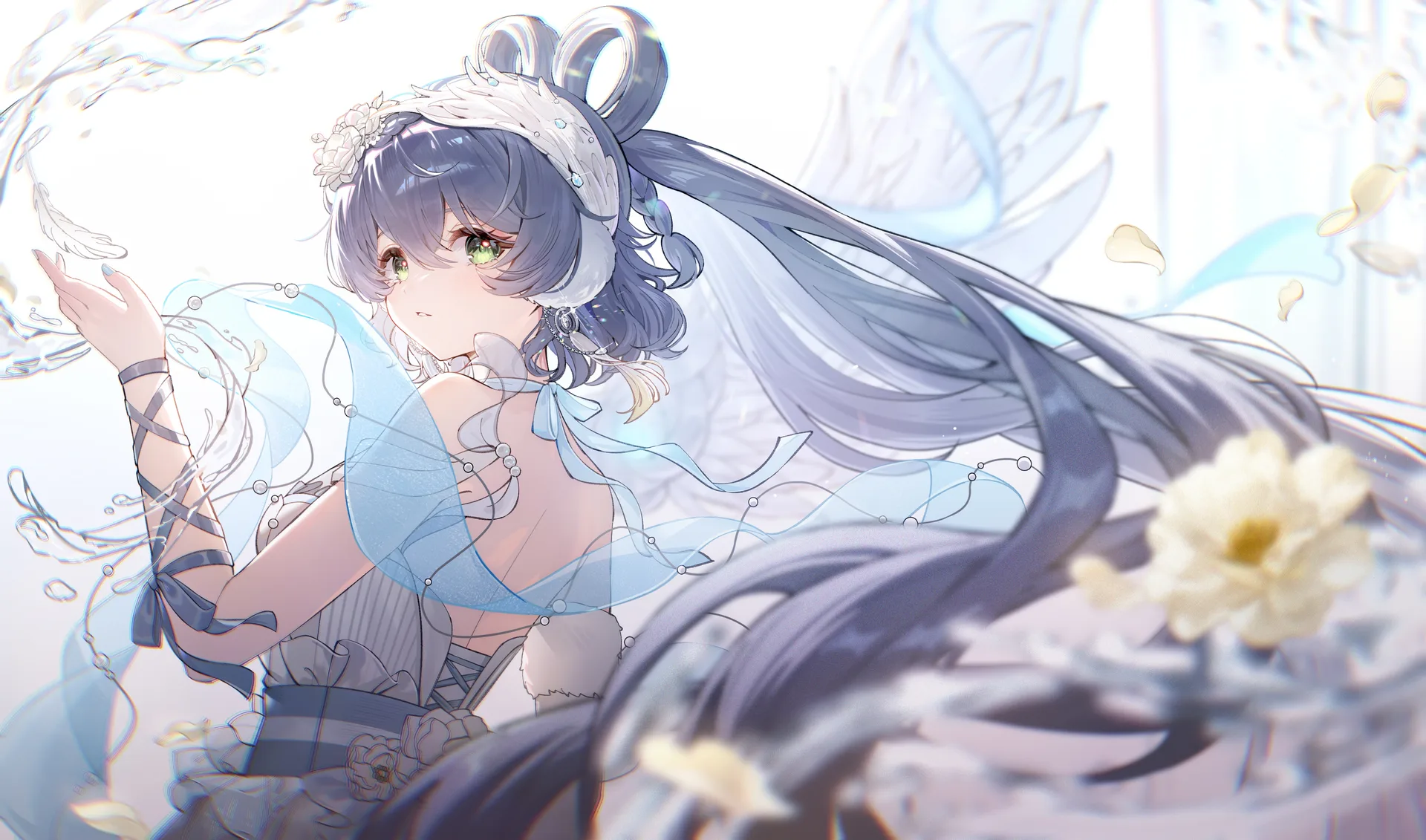 Luo Tianyi (Vocaloid) · Vsinger · white background · simple background
