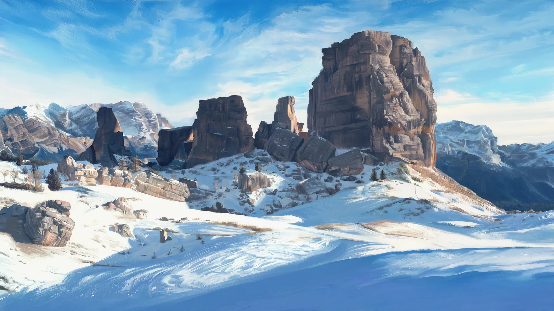 mountains · snow · Arctic · alone
