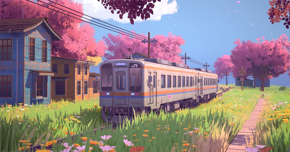digital art · 3dsmax · unreal engine 5 · cherry blossom