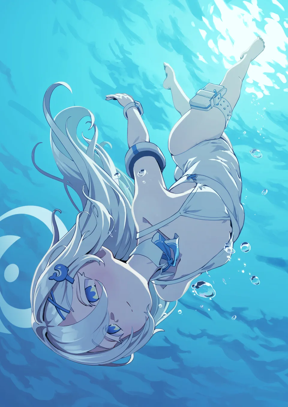Blue Archive · underwater · Sayuri (Blue Archive) · halo