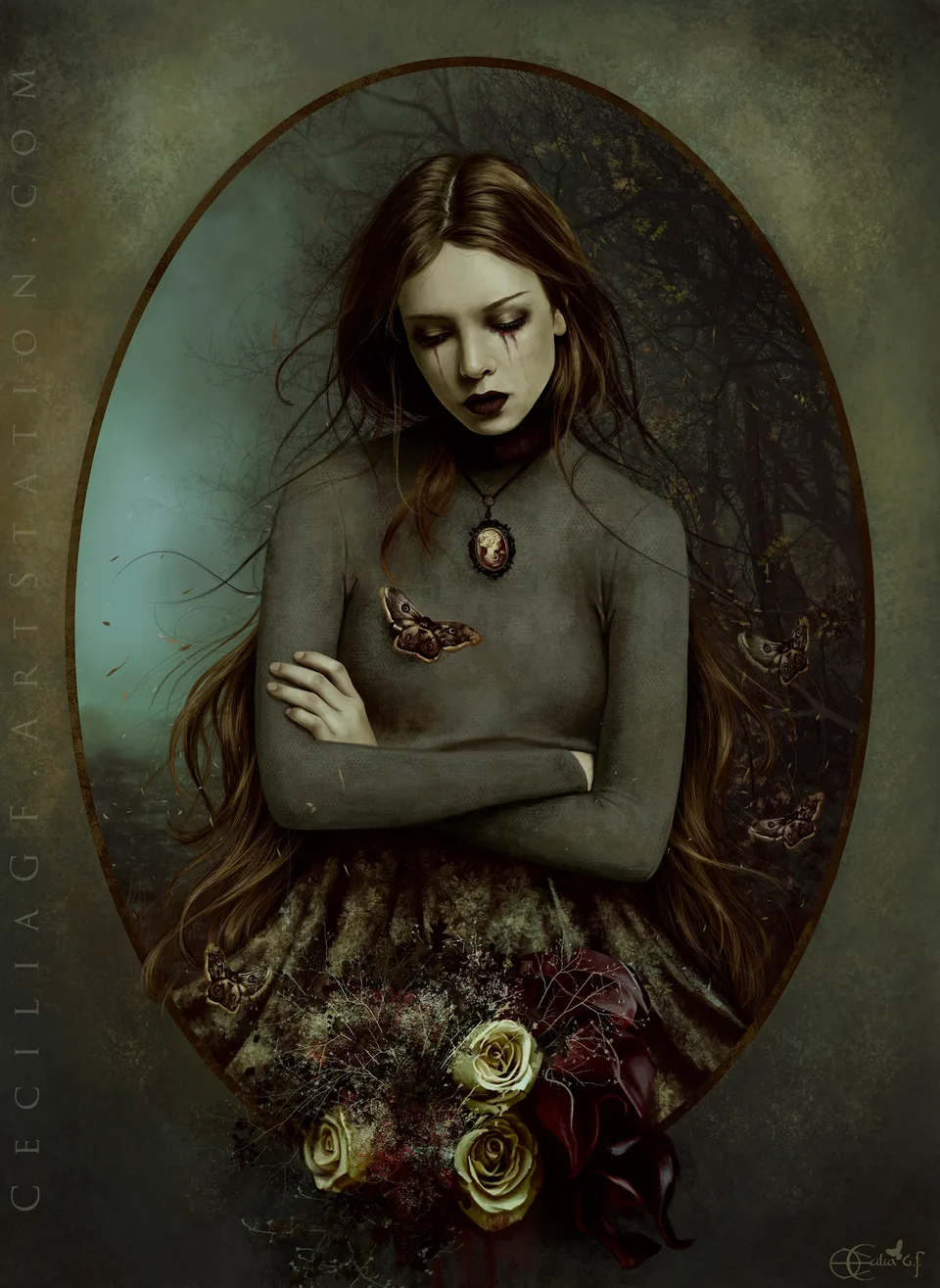 Cecilia G.F. · crying · smudged makeup · tears