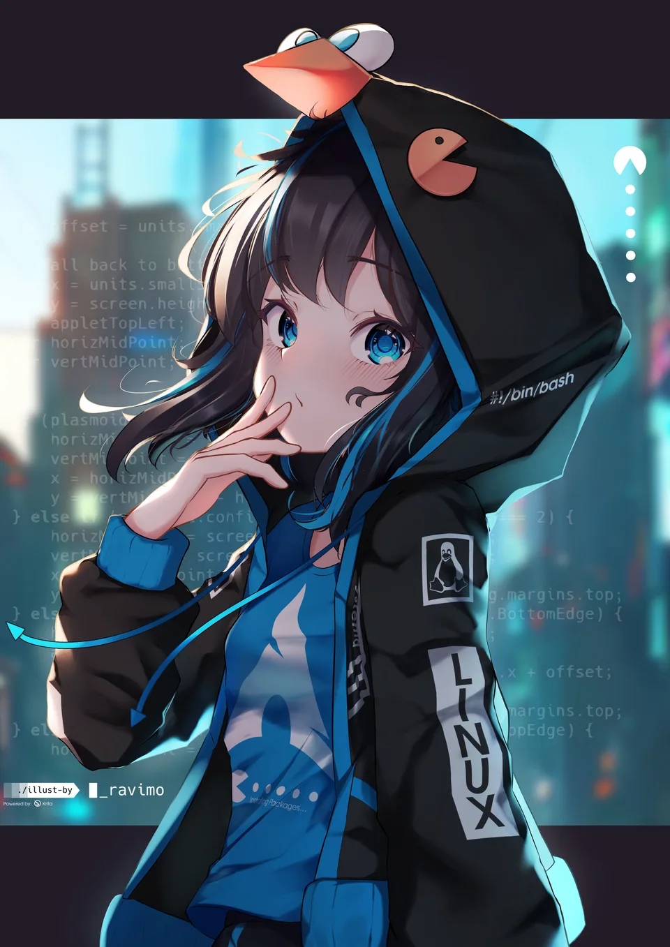 OS-tan · Linux · Arch Linux · logo