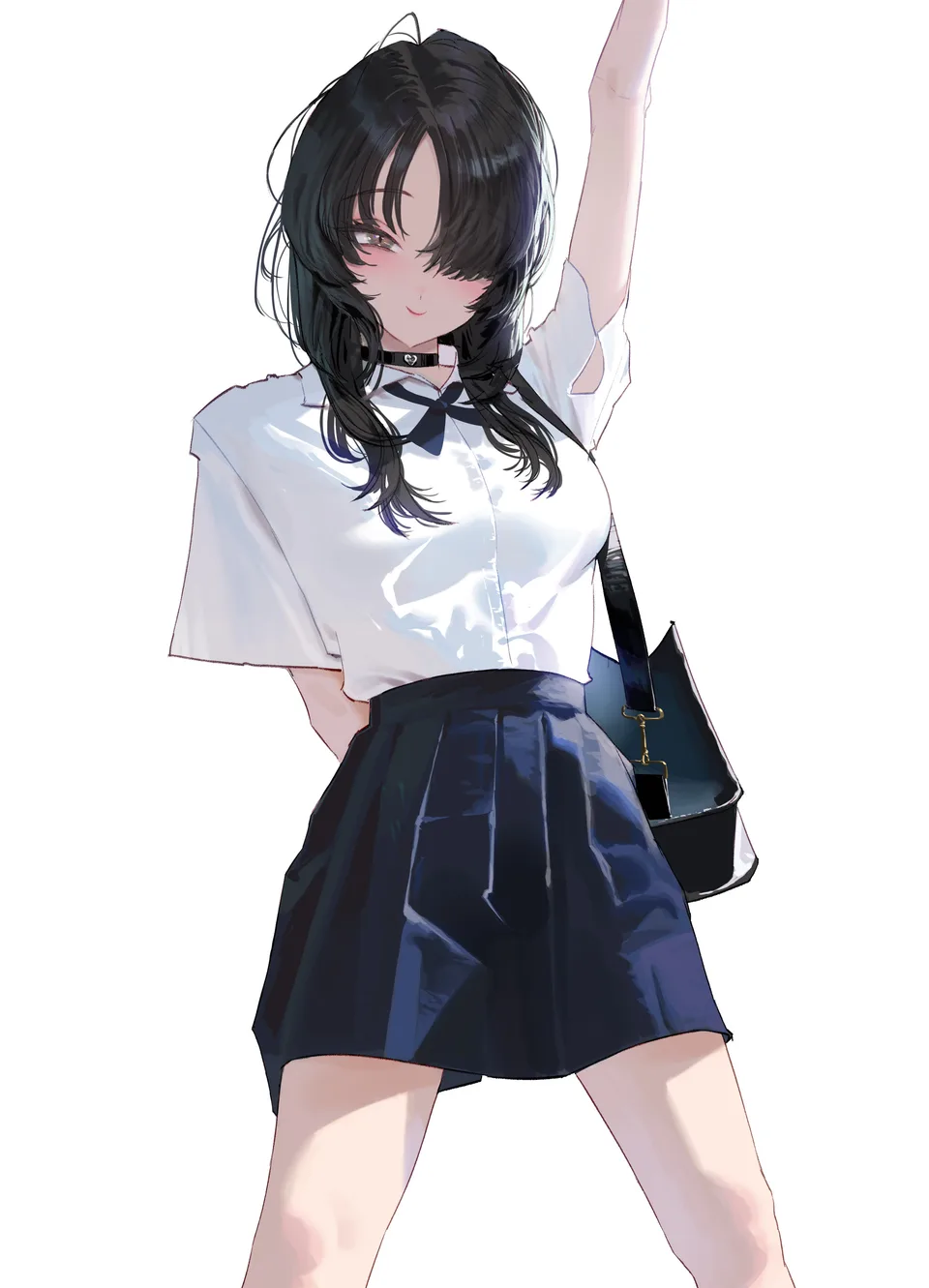 women · artwork · illustration · school uniform