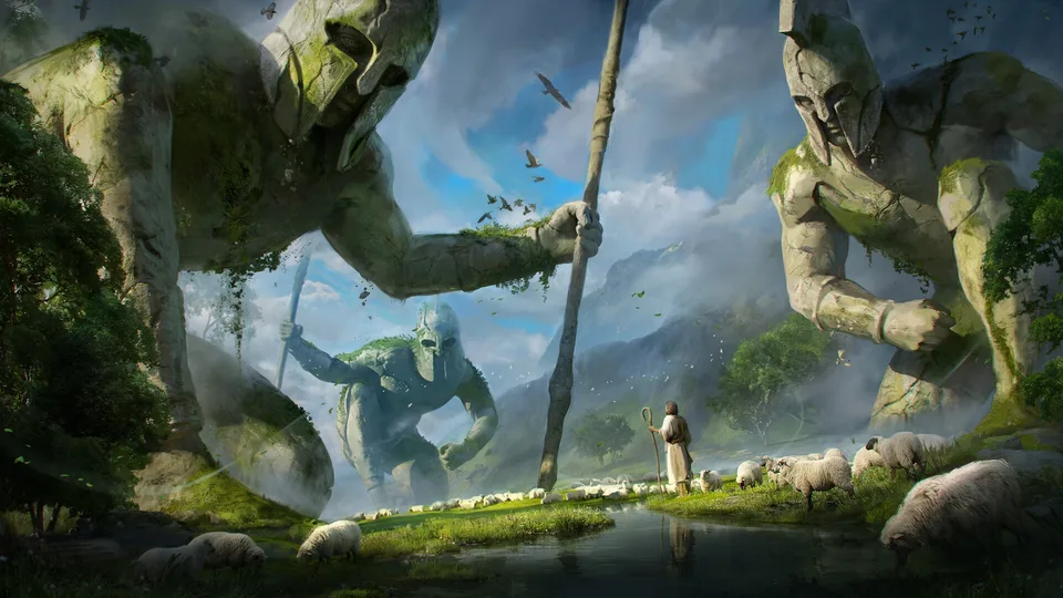 ArtStation · landscape · statue · giant