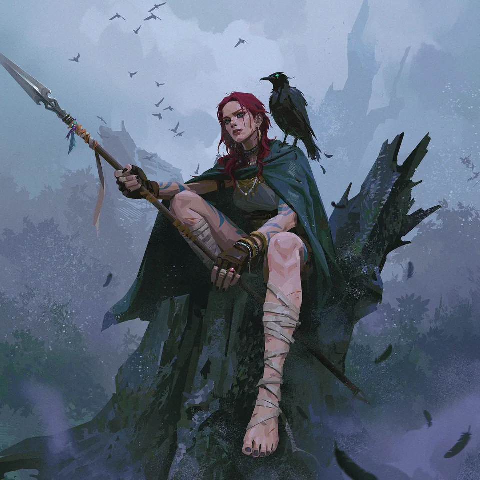 ArtStation · women · illustration · female warrior