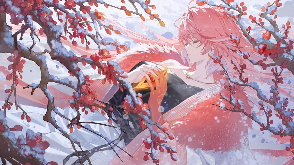Changli (Wuthering Waves) · Wuthering Waves · snow · closed mouth