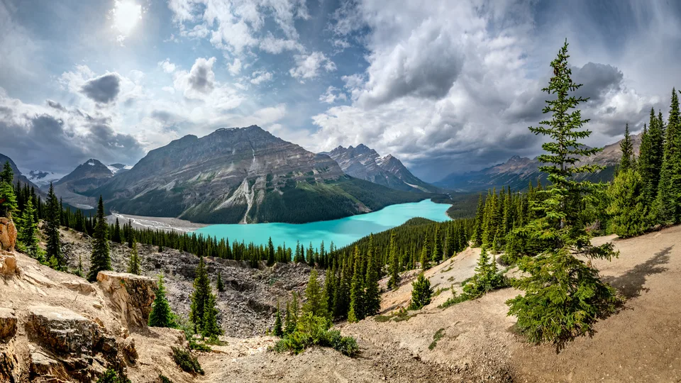 Peyto Lake with Caldron Peak