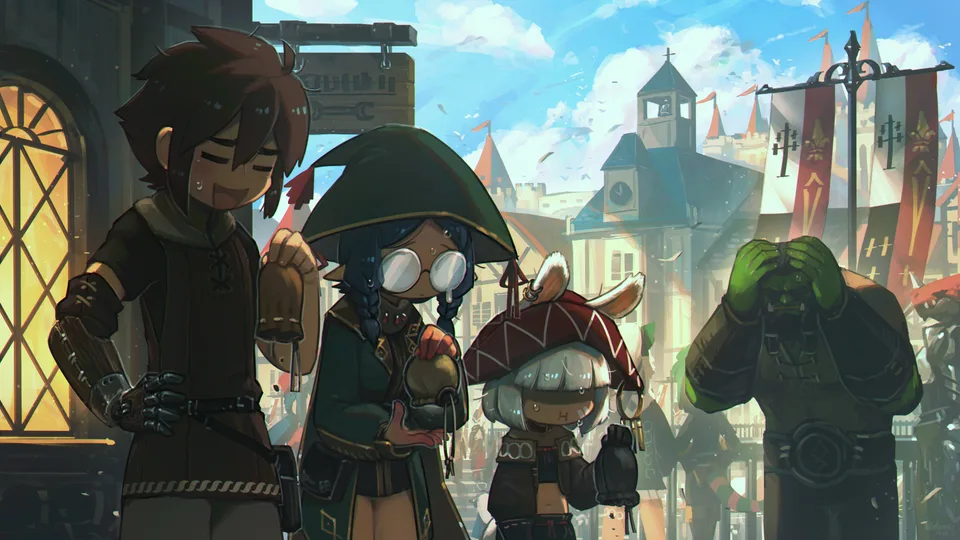 Porforever · original characters · fantasy art · sky