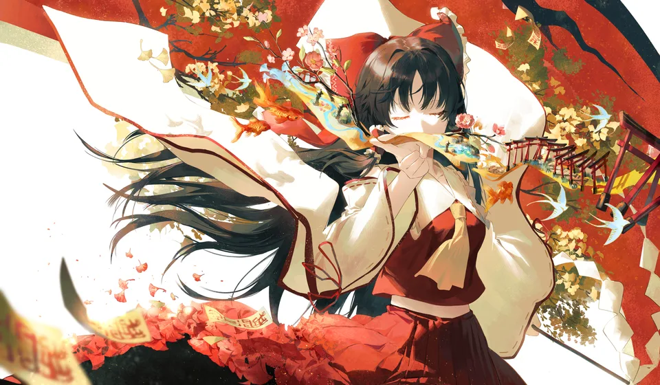 anime · anime girls · Hakurei Reimu · Touhou
