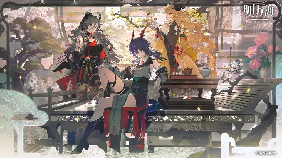 blue hair · Chen (Arknights) · inoriac · Leizi (Arknights)