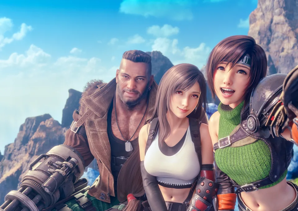 Barret Wallace · Yuffie Kisaragi · video games · video game boys