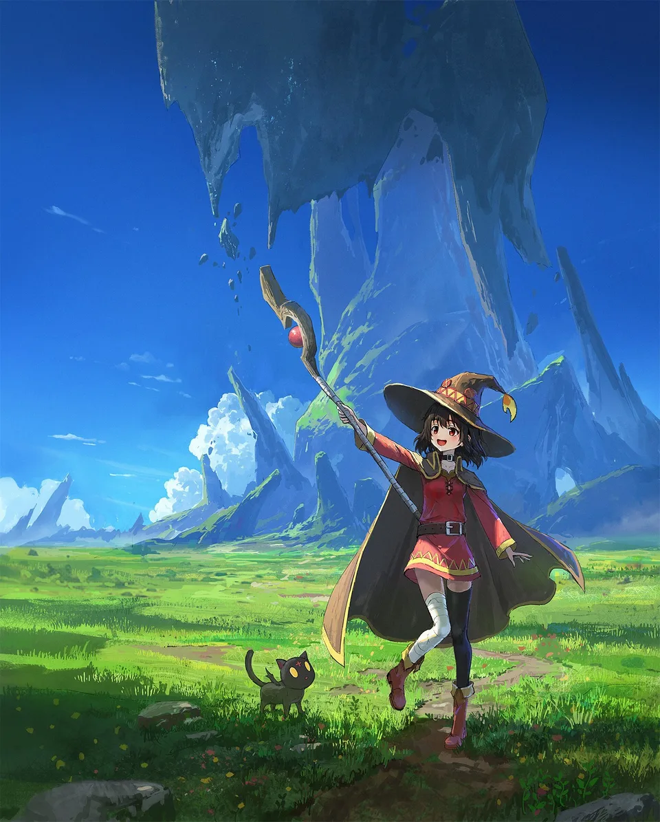 Cycle Circle · Kono Subarashii Sekai ni Shukufuku wo! · Megumin (KonoSuba) · cats