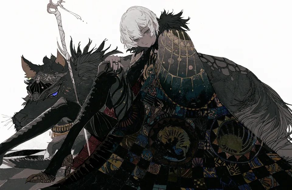 MON (artist) · short hair · original characters · sitting