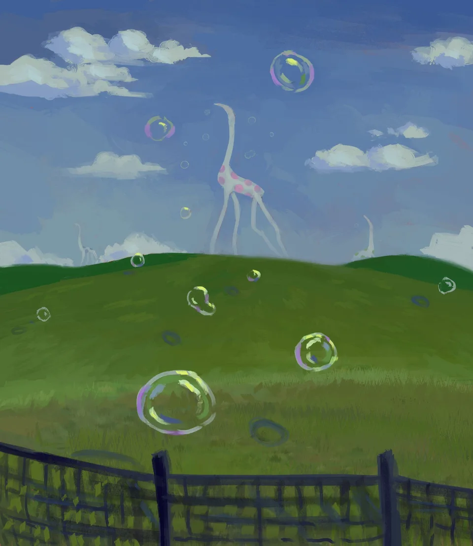 Zooliminology · liminal space · greenery · creature
