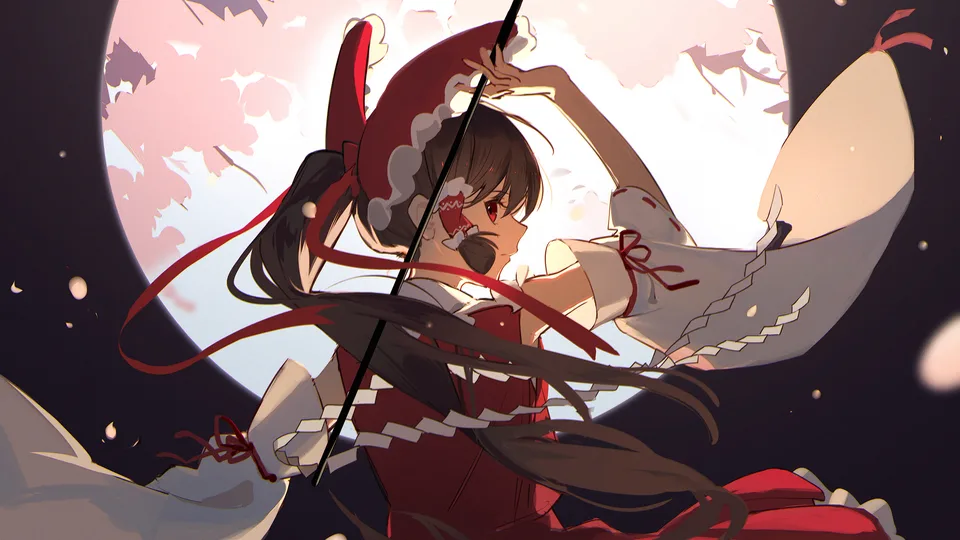 Touhou · Hakurei Reimu · hanamoto410 · rear view