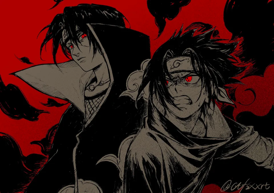 Uchiha Itachi · Uchiha Sasuke · anime · anime boys