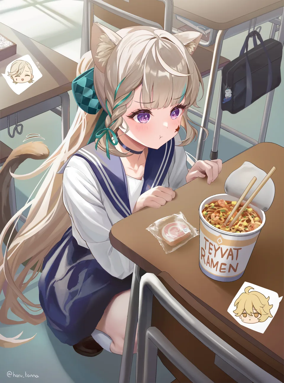 Genshin Impact · chair · Lynette (Genshin Impact) · cat girl