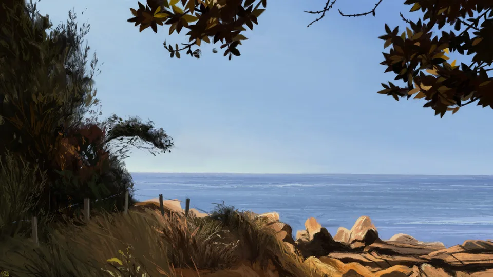 Ninn Salaün · sea · horizon · boulder