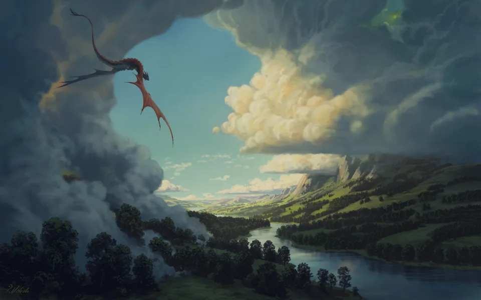 Philipp A Urlich · ArtStation · dragon · flying