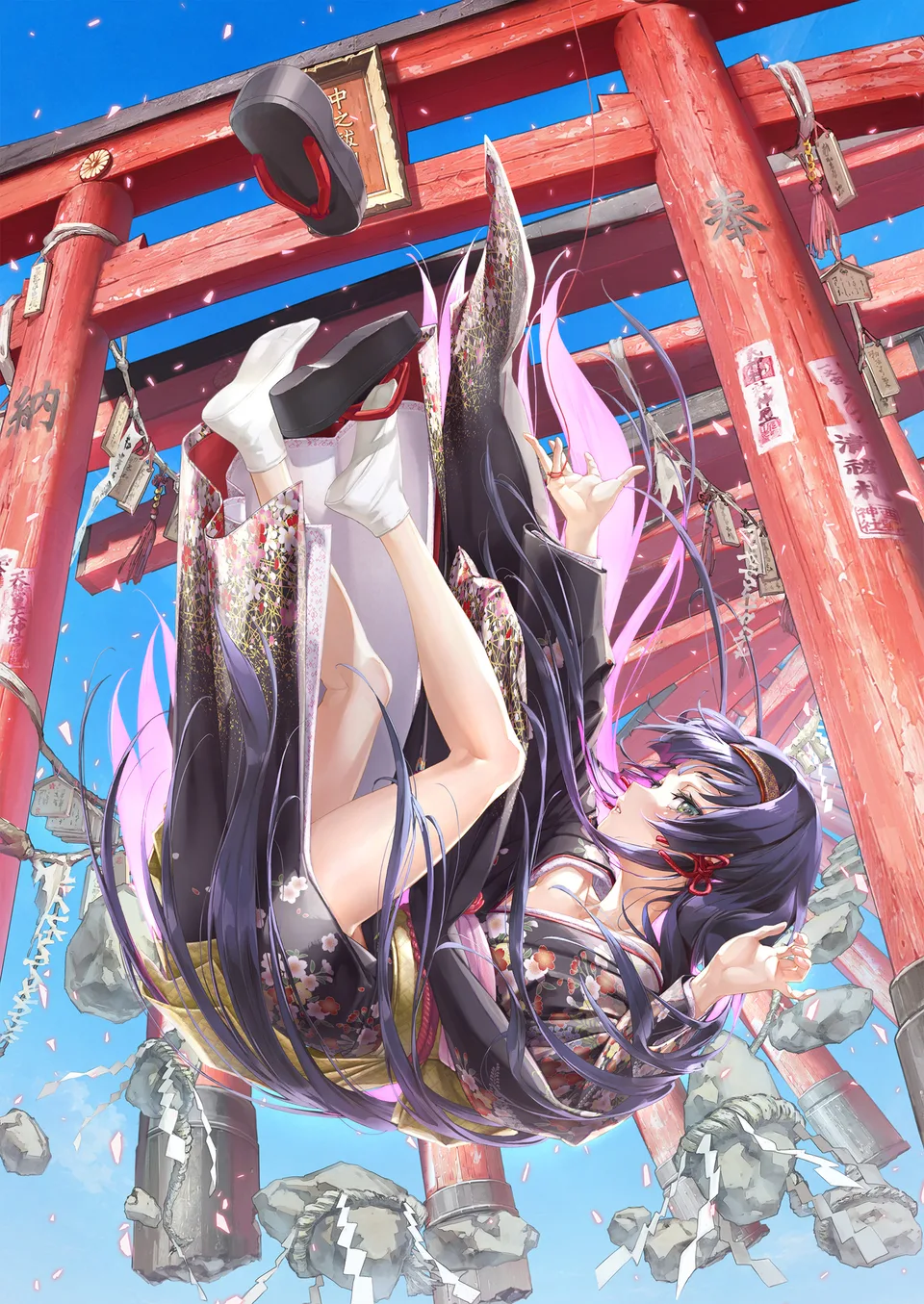 Renge (Bishoujo Mangekyou) · Bishoujo Mangekyou · torii · anime girls