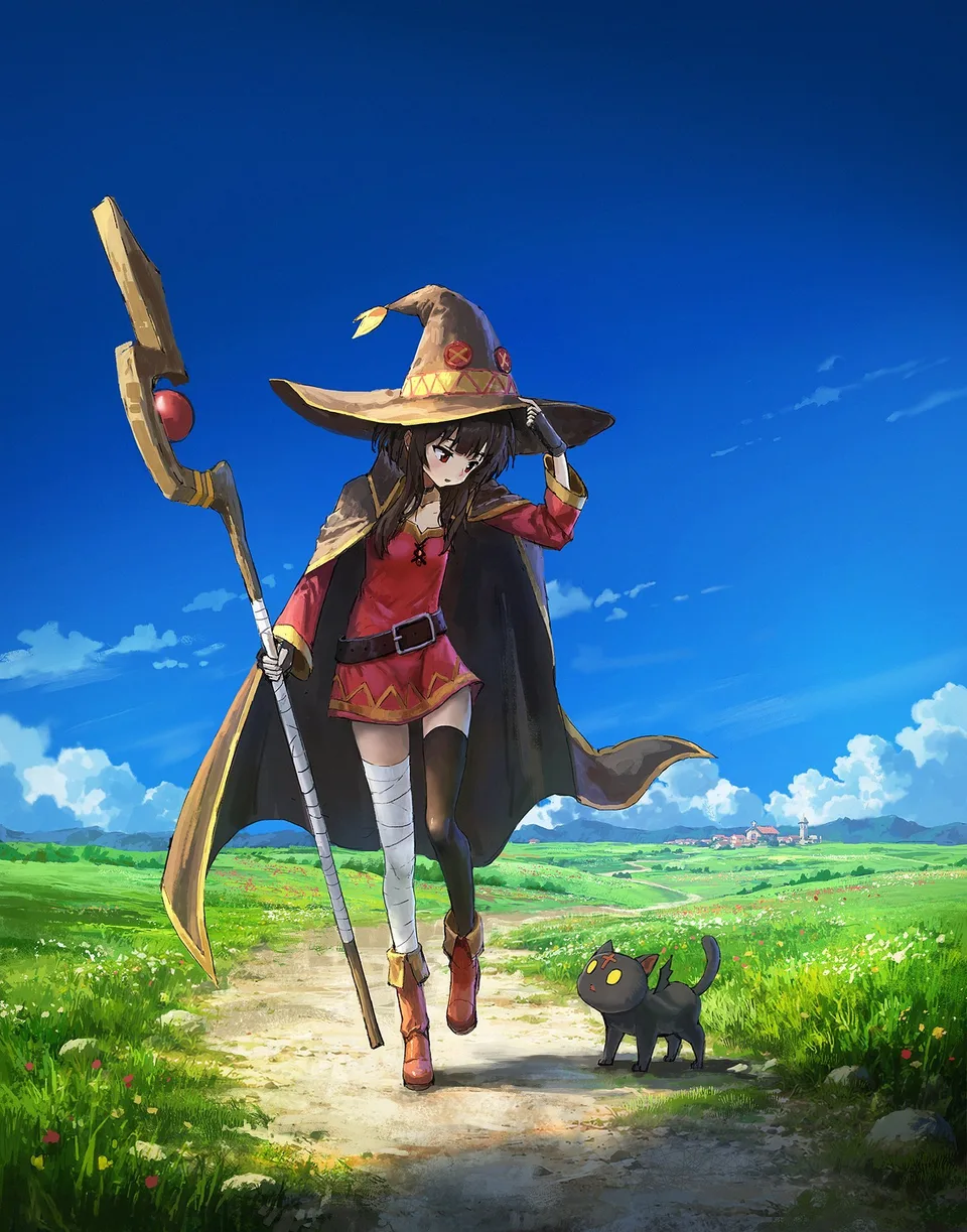 Cycle Circle · Kono Subarashii Sekai ni Shukufuku wo! · Megumin (KonoSuba) · sky