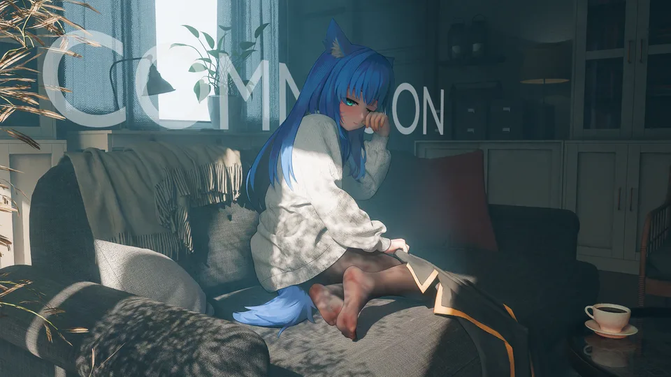 Mrito00 · plants · anime girls · sitting