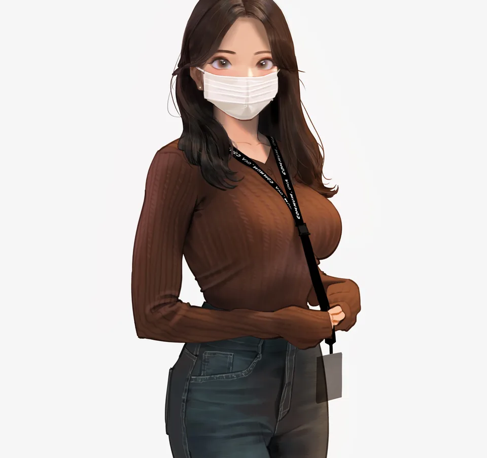 illustration · women · artwork · face mask