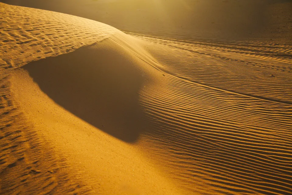 Golden Sand dunes, Erg Chebbi, Sahara Desert, Morocco, 摩洛哥