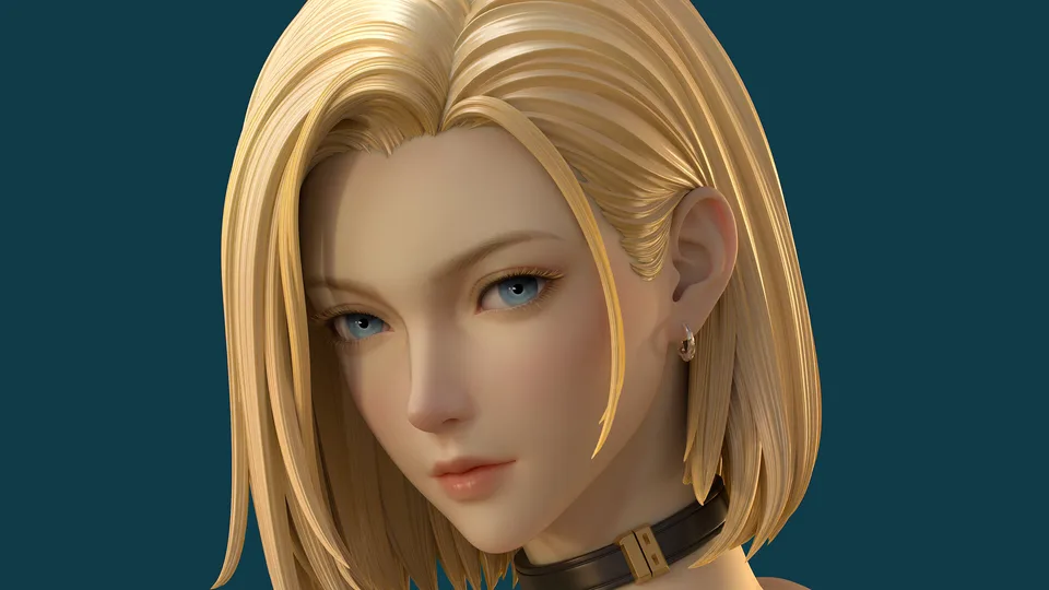 Dragon Ball Z · Android 18 · blonde · short hair