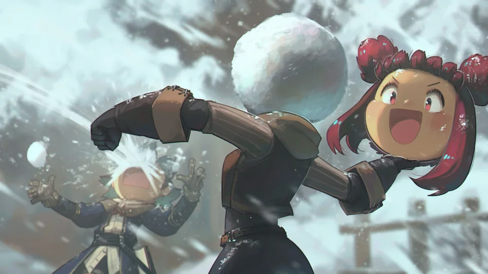 Porforever · original characters · fantasy art · winter